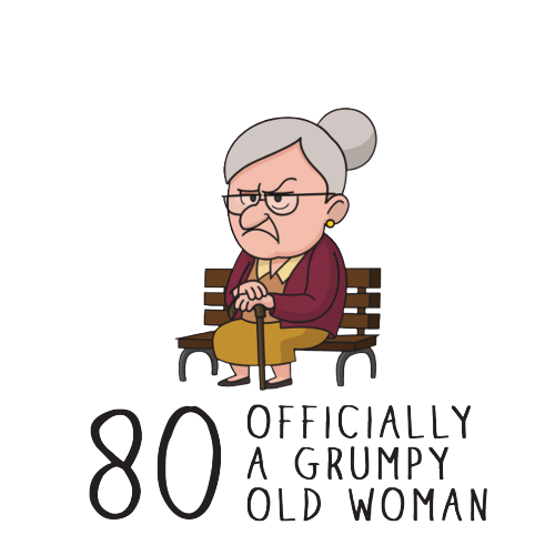 Personalised Grumpy Old Woman Any Age Birthday Gift