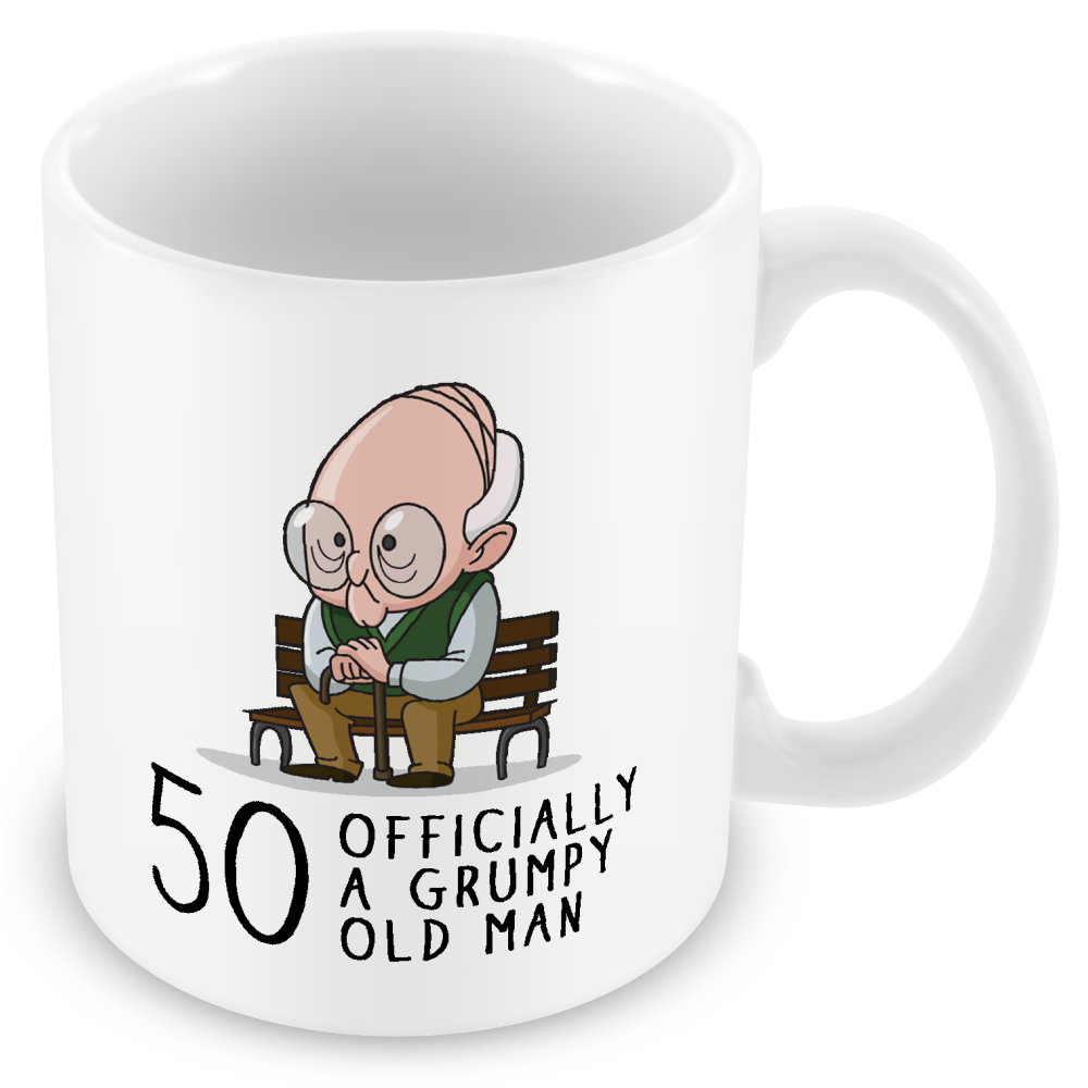 Grumpy Old Man 50th Birthday Mug