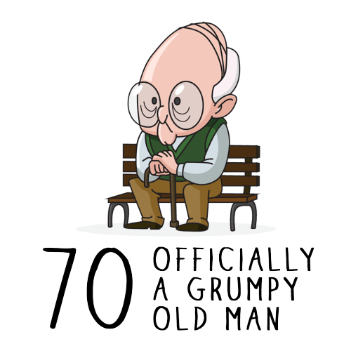 Grumpy Old Man 70th Birthday Mug