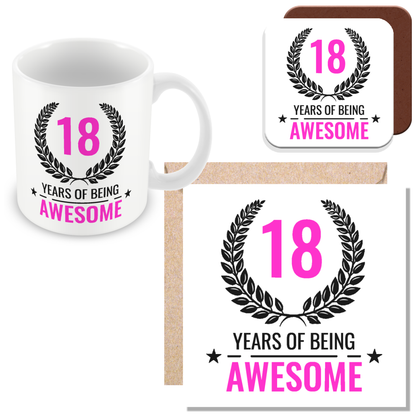 Birthday Mug – “Years of Being Awesome” Custom Age Gift | Funny Mug for Him or Her UK