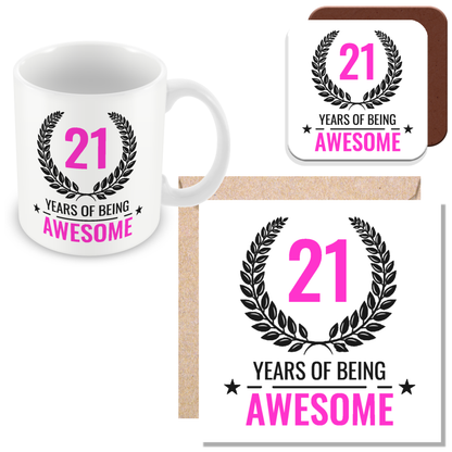 Birthday Mug – “Years of Being Awesome” Custom Age Gift | Funny Mug for Him or Her UK