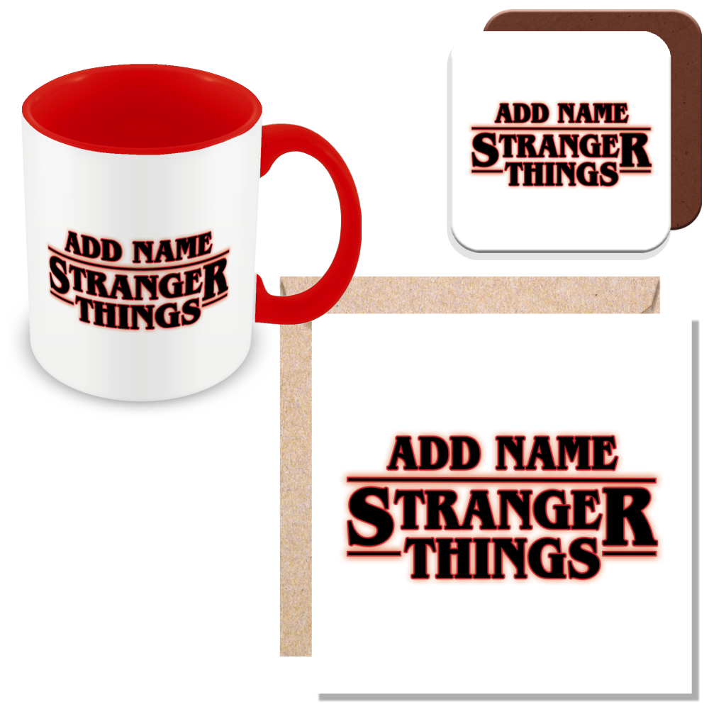 Personalised Stranger Things Hellfire, Logo and Upside Down Gifts and Mugs