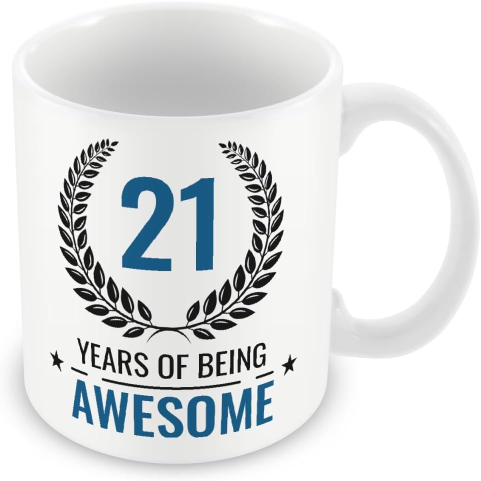 Birthday Mug – “Years of Being Awesome” Custom Age Gift | Funny Mug for Him or Her UK