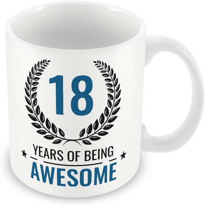 Birthday Mug – “Years of Being Awesome” Custom Age Gift | Funny Mug for Him or Her UK