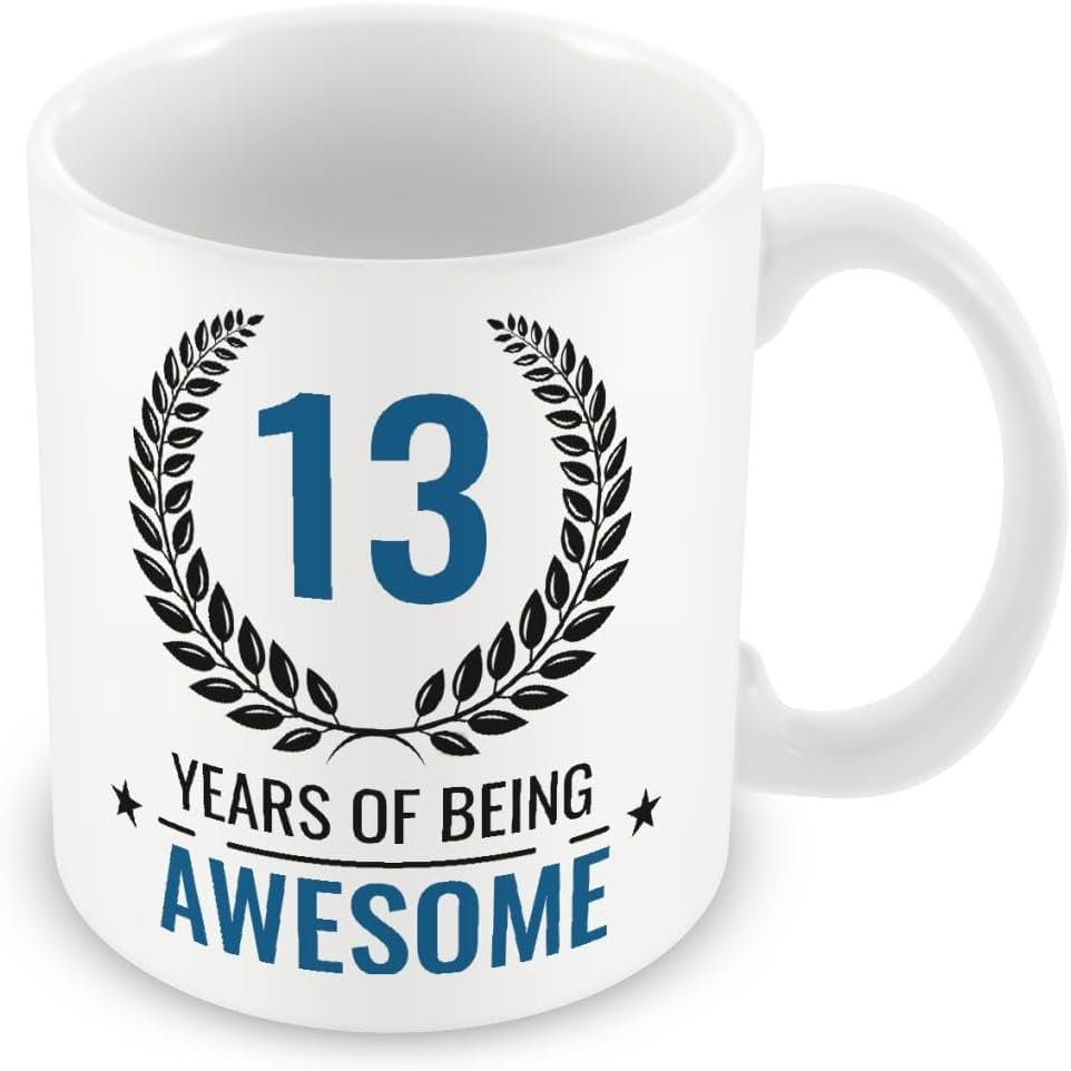Birthday Mug – “Years of Being Awesome” Custom Age Gift | Funny Mug for Him or Her UK