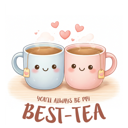 Personalised Best-Tea Gift for Mum – Cute Tea Cup Illustration