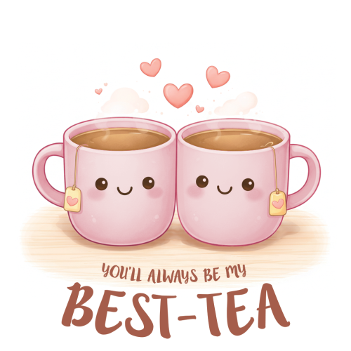 Personalised Best-Tea Gift for Mum – Cute Tea Cup Illustration