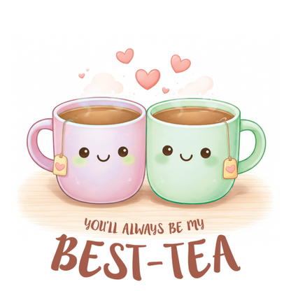Personalised Best-Tea Gift for Mum – Cute Tea Cup Illustration