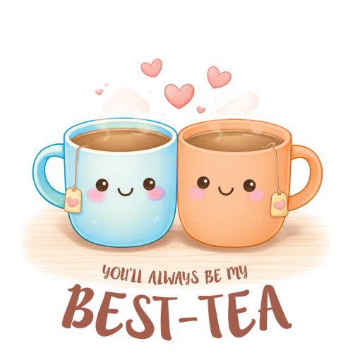 Personalised Best-Tea Gift for Mum – Cute Tea Cup Illustration