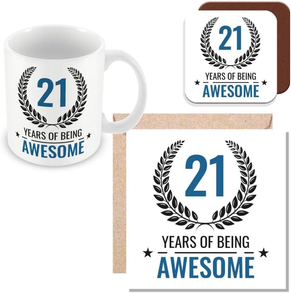 Birthday Mug – “Years of Being Awesome” Custom Age Gift | Funny Mug for Him or Her UK