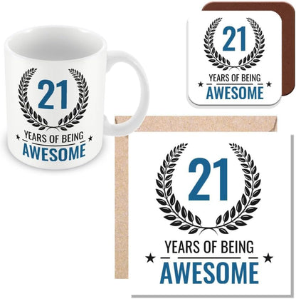 Birthday Mug – “Years of Being Awesome” Custom Age Gift | Funny Mug for Him or Her UK