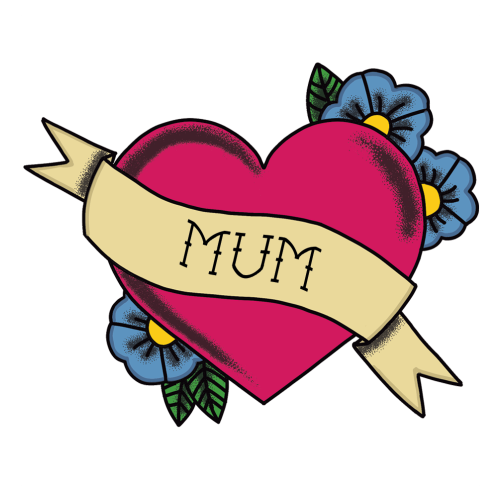Mum Tattoo Mug Sets - Mug - Traditional Sailor Style Tattoo Design - Gift for Mums