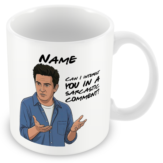 Chandler Quote Mug - Optional Black or Purple Handle, Coaster and Card