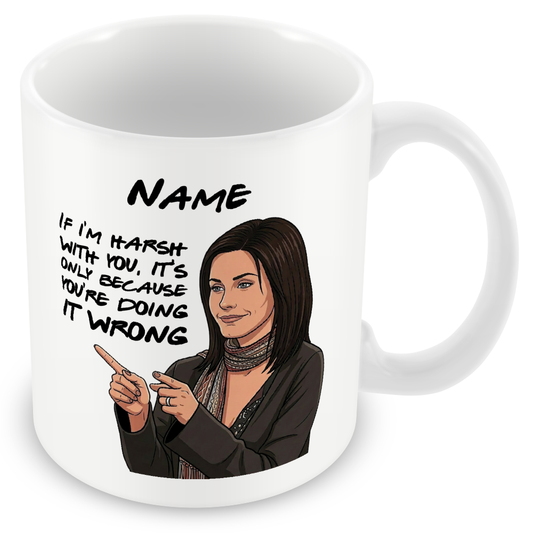 Monica Quote Mug - Optional Black or Purple Handle, Coaster and Card
