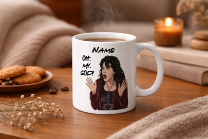 Janice Quote Mug - Optional Black or Purple Handle, Coaster and Card