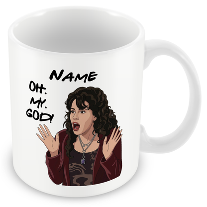 Janice Quote Mug - Optional Black or Purple Handle, Coaster and Card