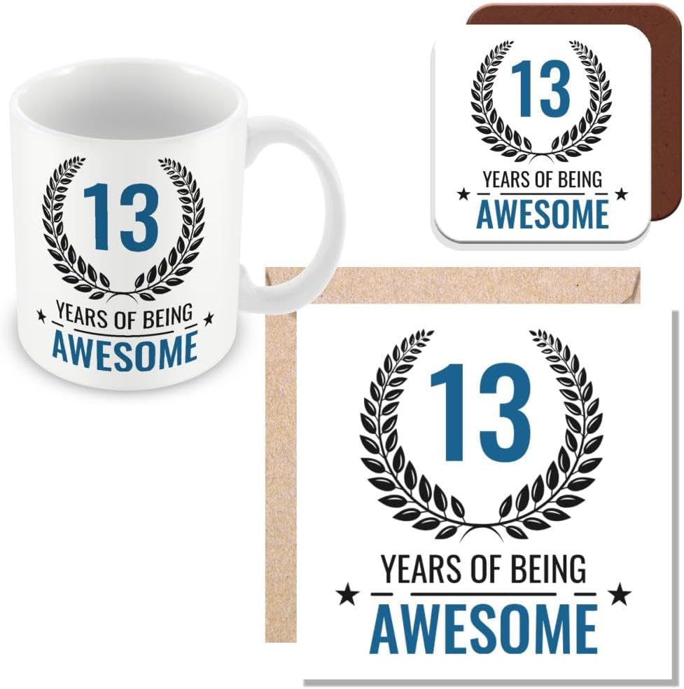 Birthday Mug – “Years of Being Awesome” Custom Age Gift | Funny Mug for Him or Her UK