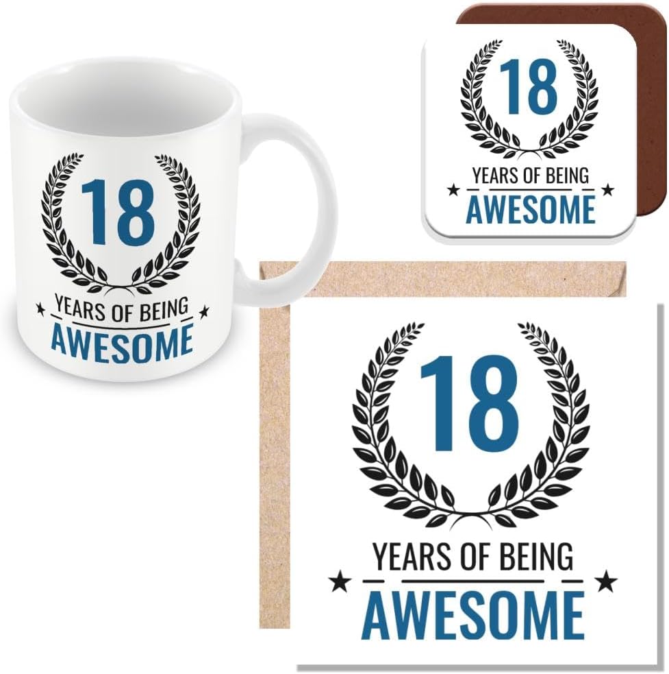 Birthday Mug – “Years of Being Awesome” Custom Age Gift | Funny Mug for Him or Her UK