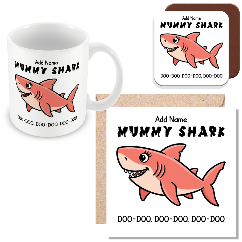 Personalised Mummy Shark Mug for Mums