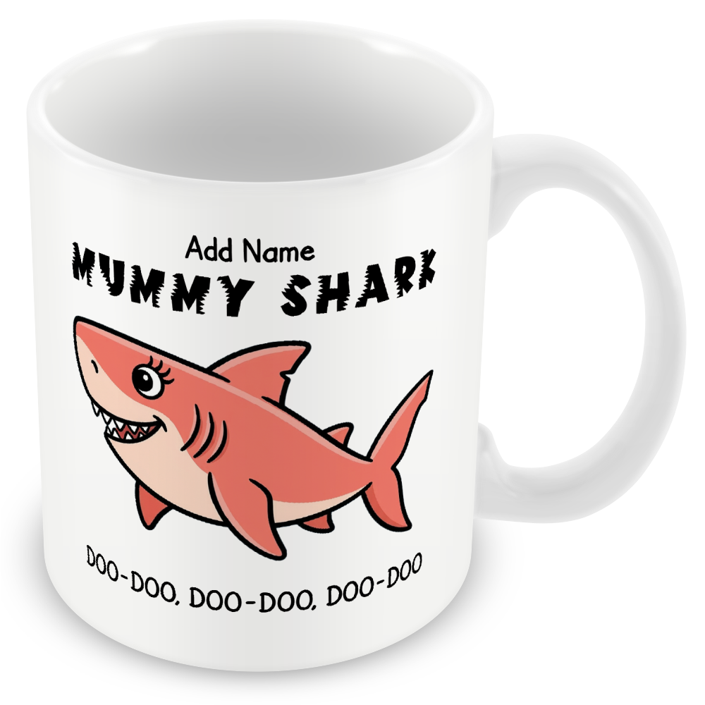 Personalised Mummy Shark Mug for Mums