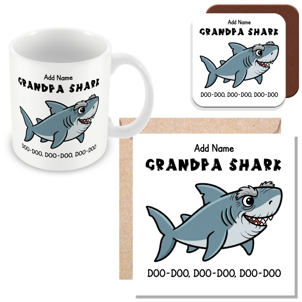 Personalised Grandpa Shark Mug for Grandpa