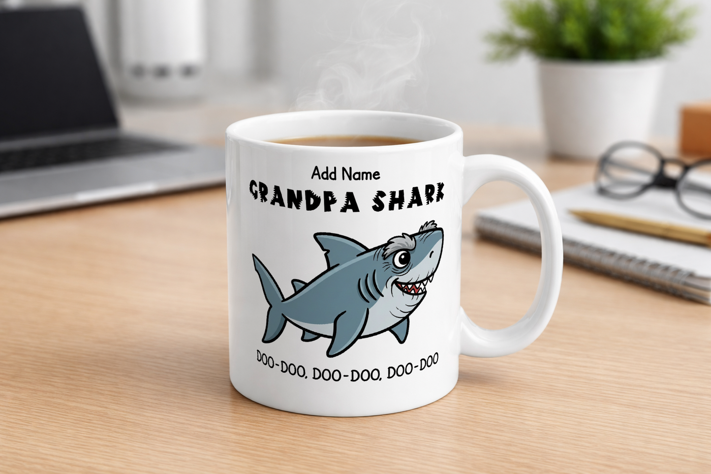 Personalised Grandpa Shark Mug for Grandpa