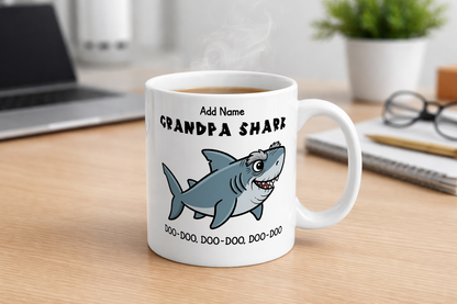 Personalised Grandpa Shark Mug for Grandpa