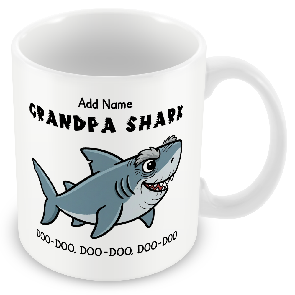 Personalised Grandpa Shark Mug for Grandpa