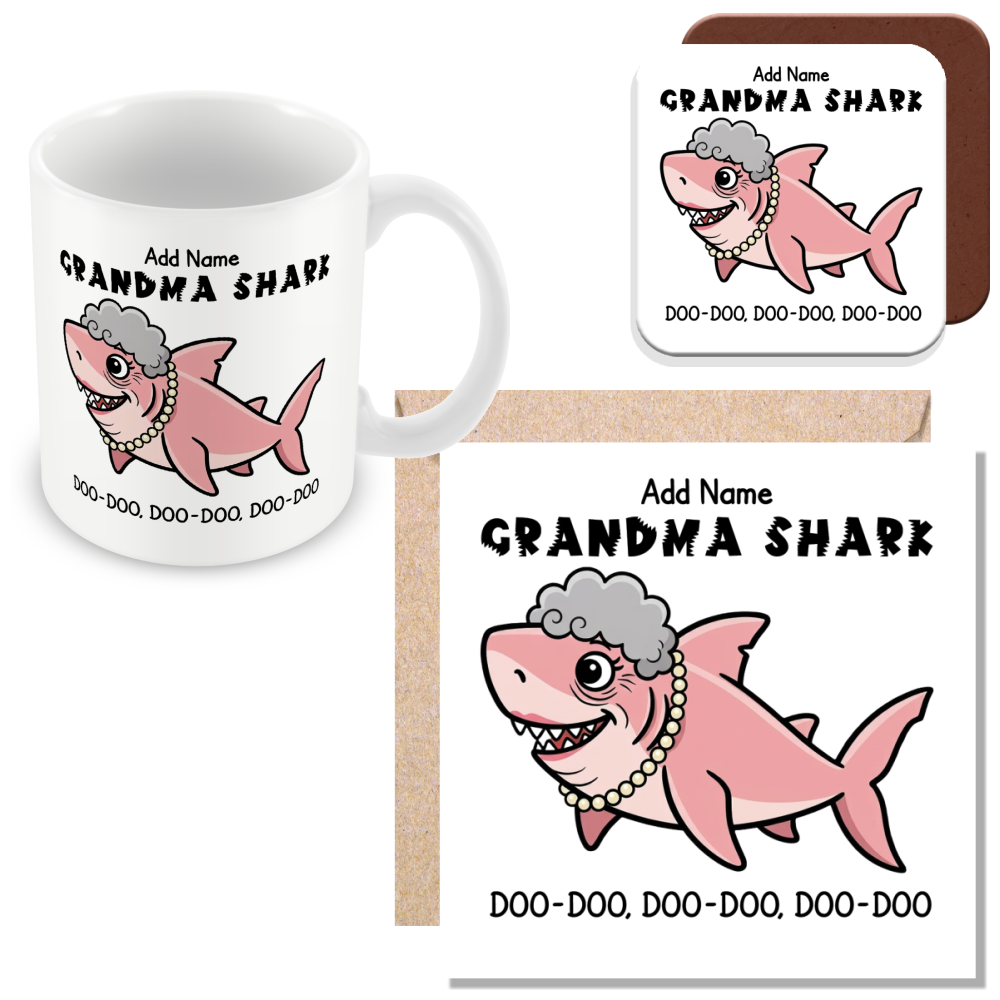 Personalised Grandma Shark Mug for Grandmas