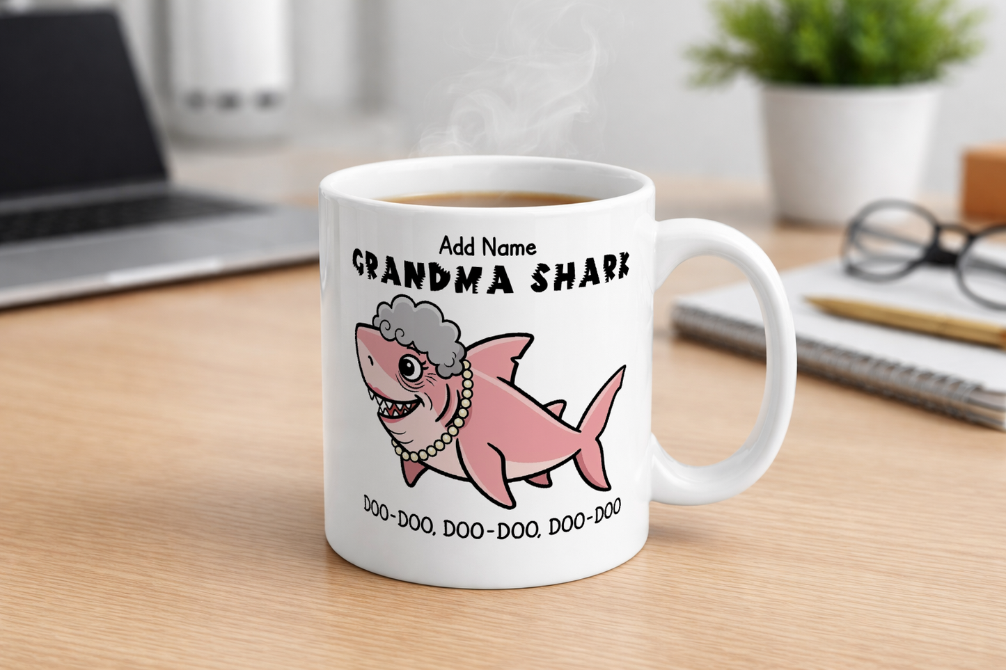 Personalised Grandma Shark Mug for Grandmas