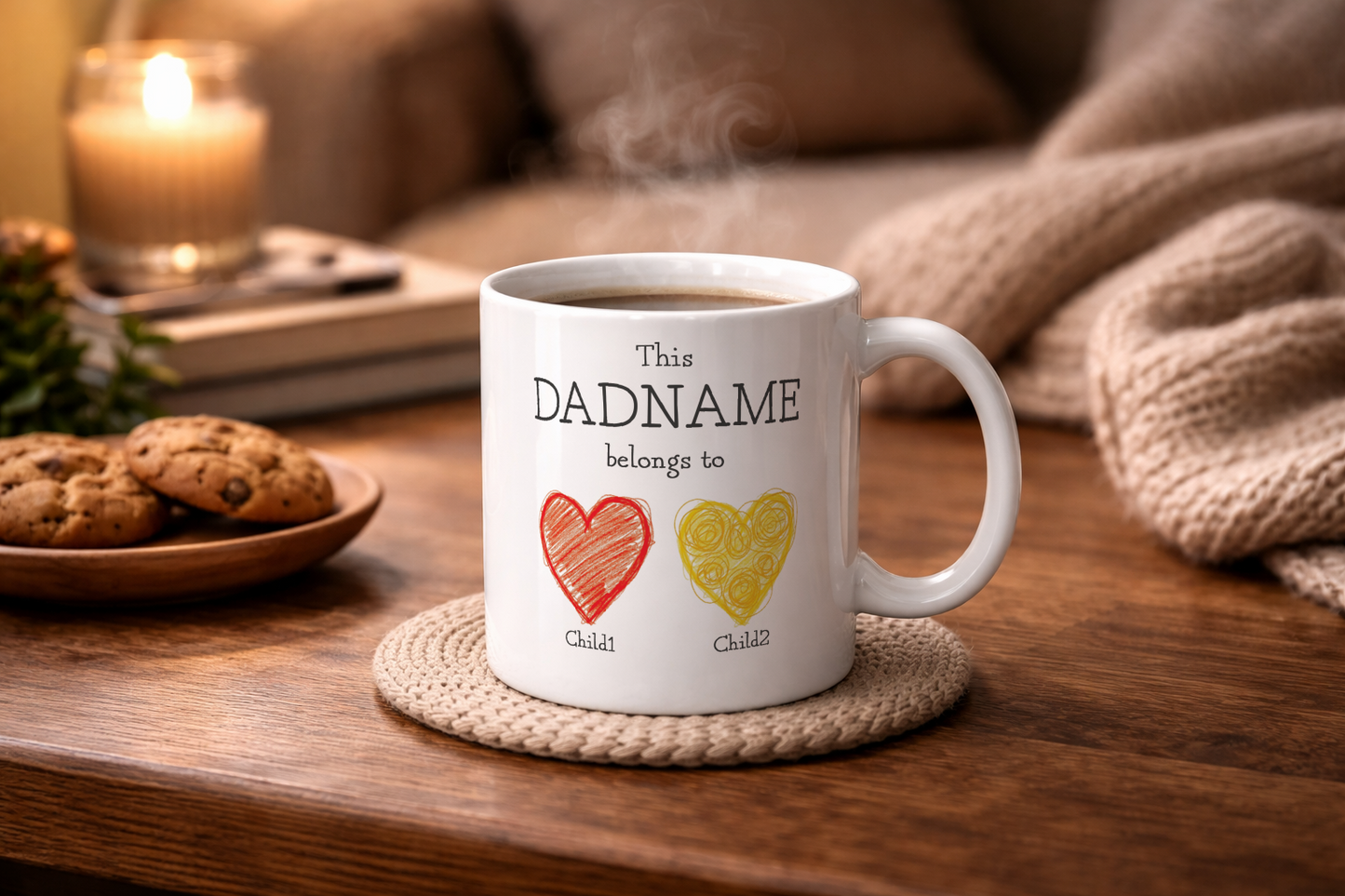 Personalised This Dad Belongs To Mug for Dads
