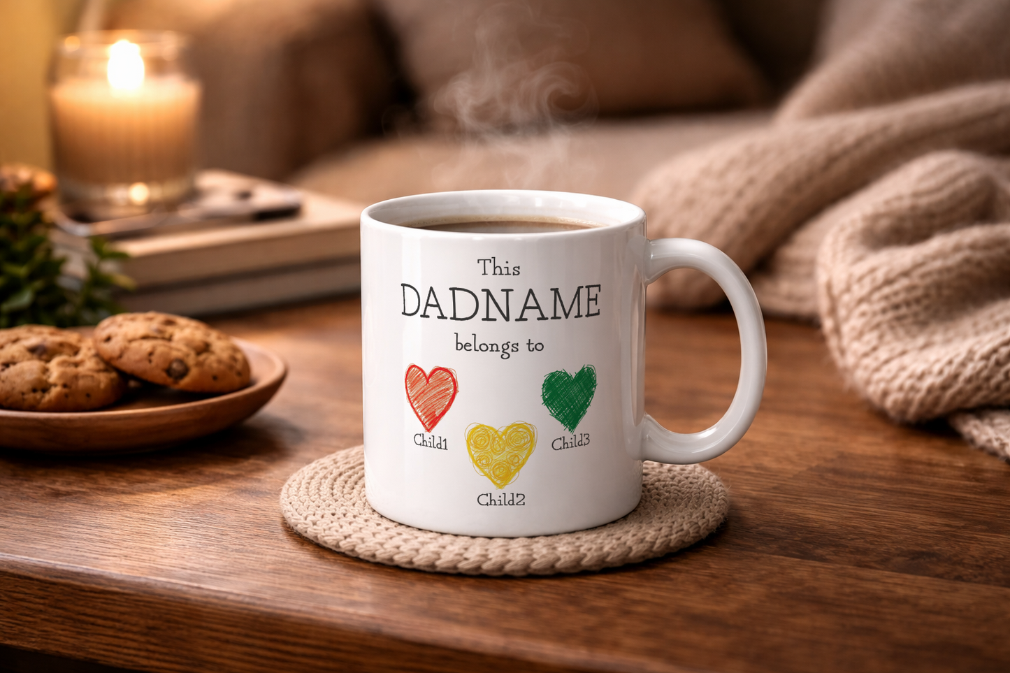 Personalised This Dad Belongs To Mug for Dads