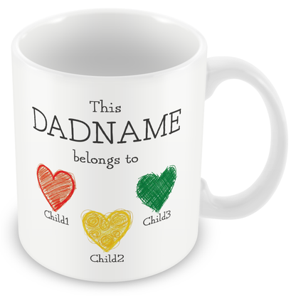 Personalised This Dad Belongs To Mug for Dads