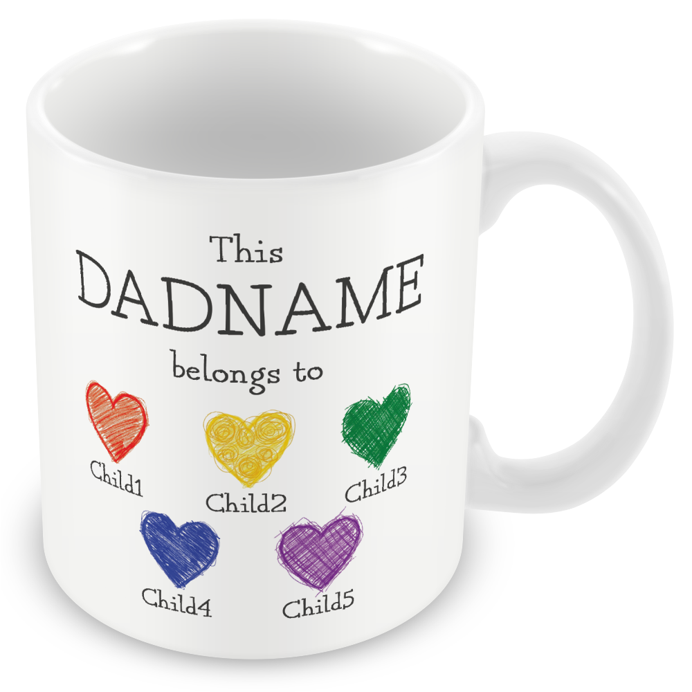 Personalised This Dad Belongs To Mug for Dads
