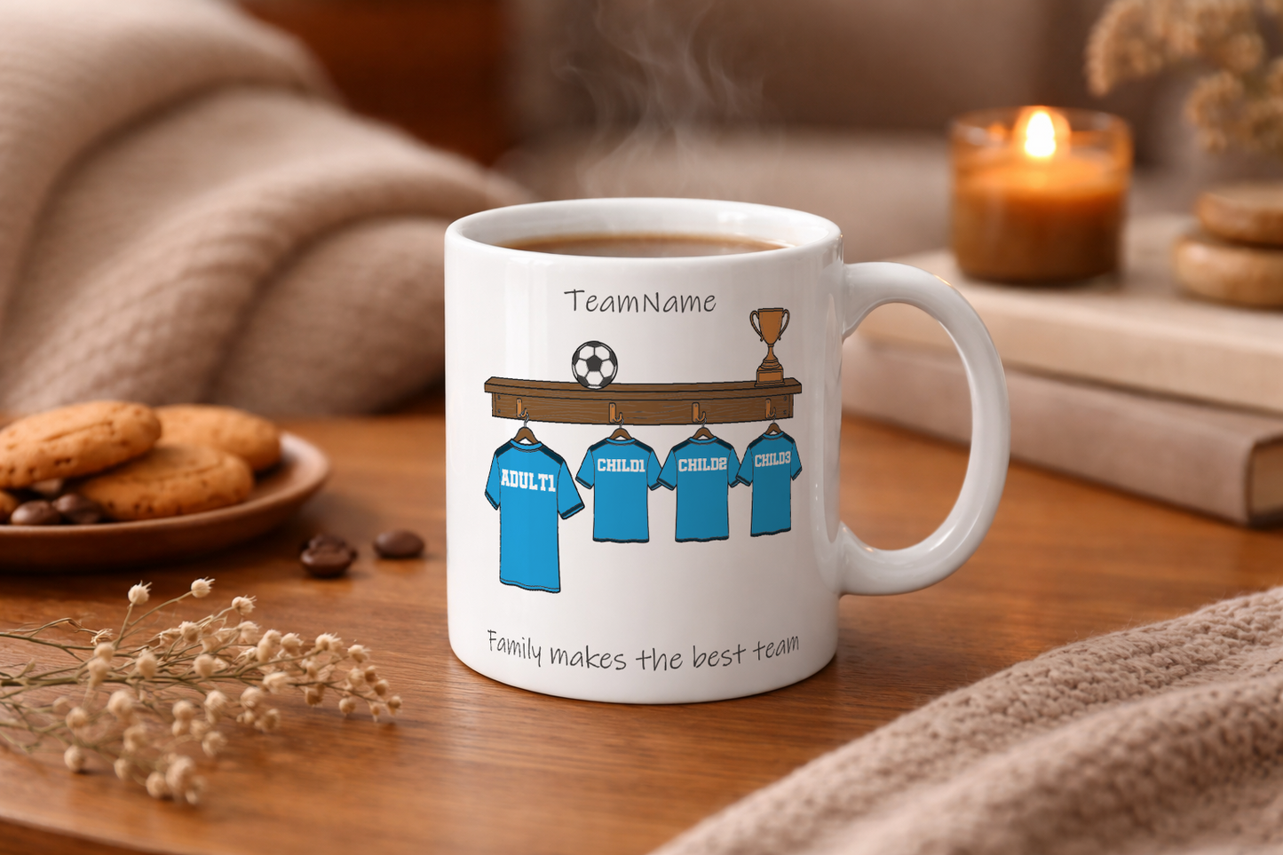 Personalised Daddy's Football Team Mug for Dads