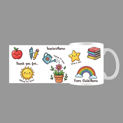 Personalised Teacher Mug – Add Teacher & Child's Name – End of School Gift