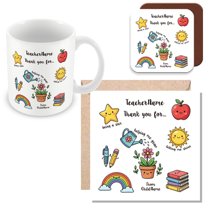 Personalised Teacher Mug – Double-Sided, Add Teacher & Child's Name