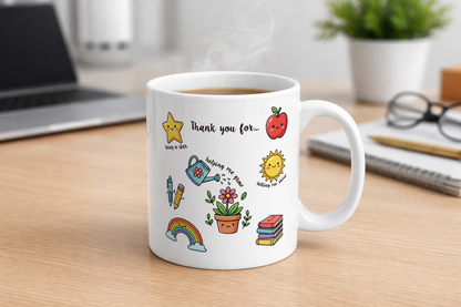 Personalised Teacher Mug – Double-Sided, Add Teacher & Child's Name