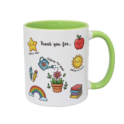 Personalised Teacher Mug – Double-Sided, Add Teacher & Child's Name