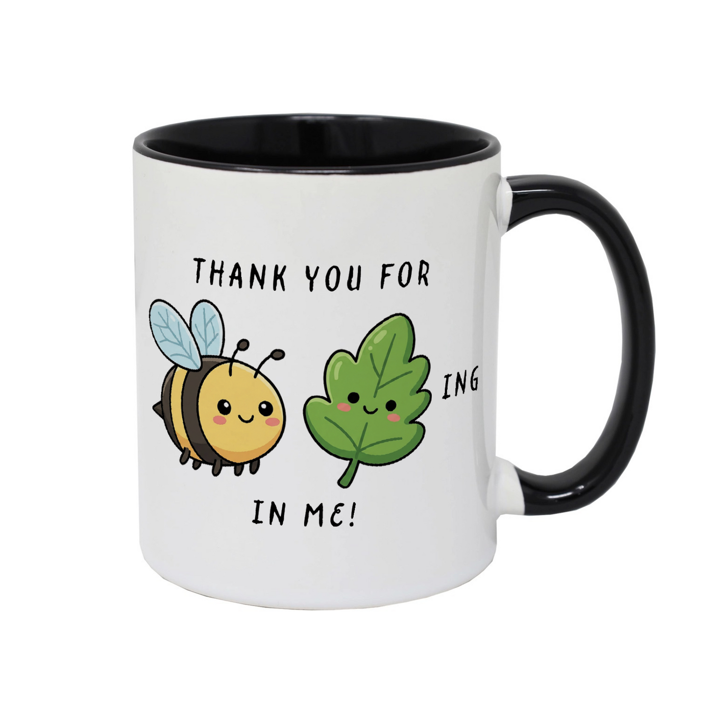 Personalised Funny Teacher Mug – Bee-Leafing in Me