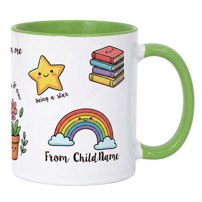 Personalised Teacher Mug – Add Teacher & Child's Name – End of School Gift