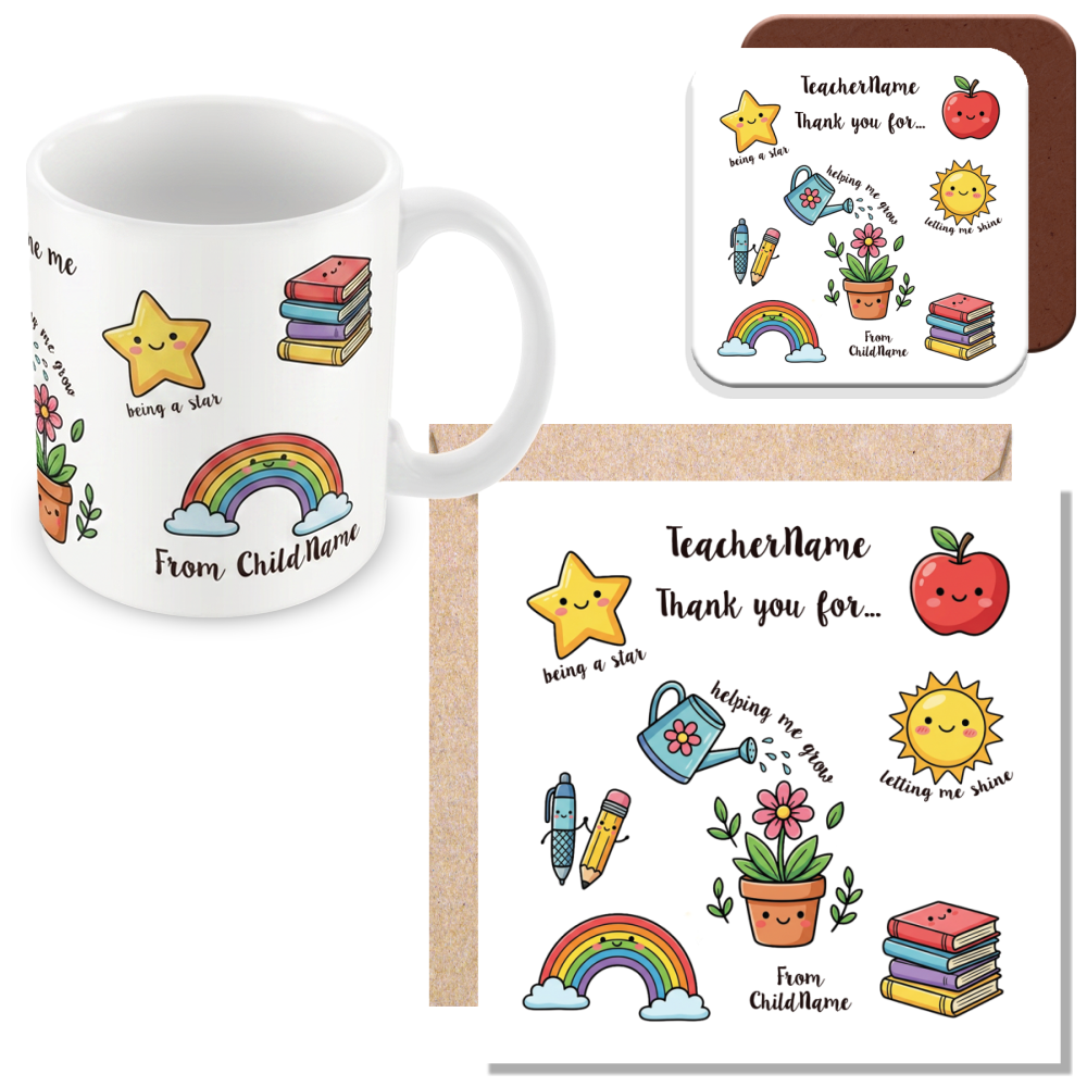 Personalised Teacher Mug – Add Teacher & Child's Name – End of School Gift