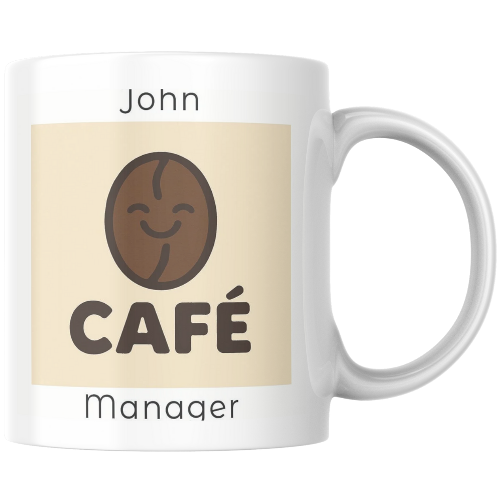 Personalised Mug or Coaster Any Text or Photo Printed Design Brand Logo