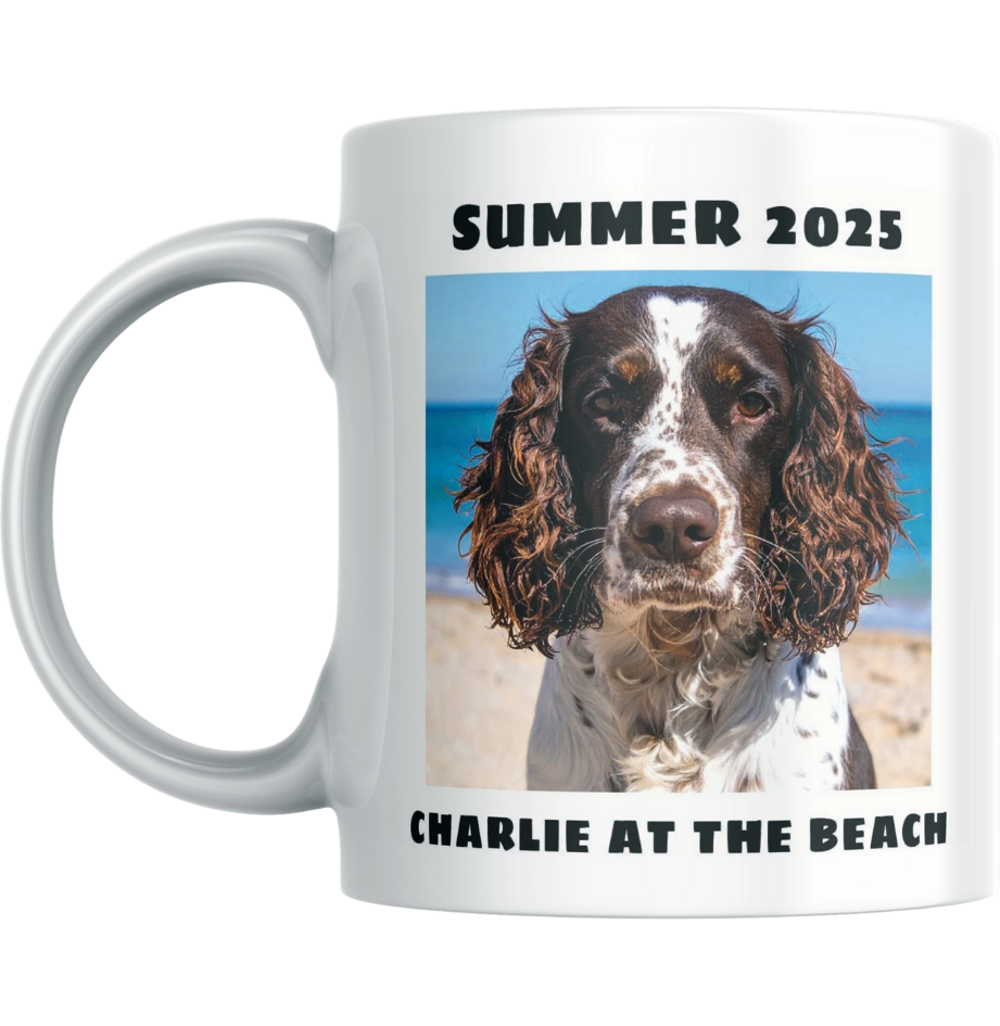 Personalised Mug or Coaster Any Text or Photo Printed Design Brand Logo