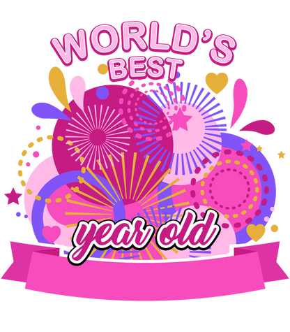 Personalised World's Best Birthday Gift for Men and Women - Pink or Blue