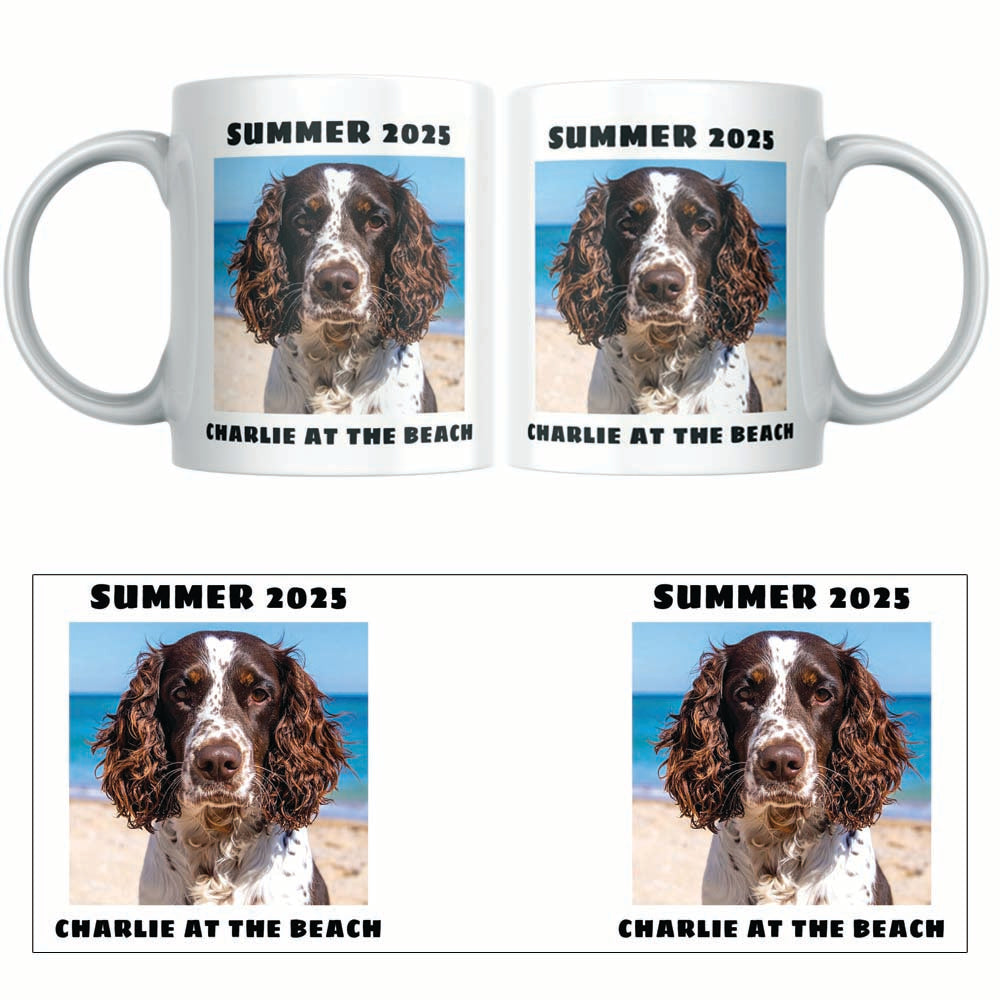 Personalised Mug or Coaster Any Text or Photo Printed Design Brand Logo