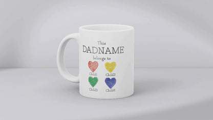 Personalised This Dad Belongs To Mug for Dads