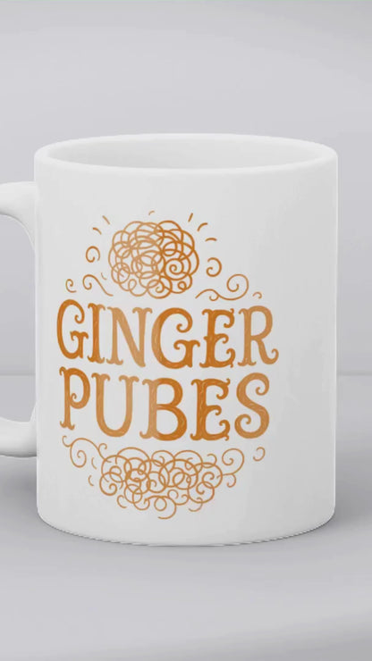 Ginger Pubes Gift for Curly Ginger Friends or Strawberry Blonde Colleagues Family - Ceramic Mug Gift for Women, Men or Office Co-Workers