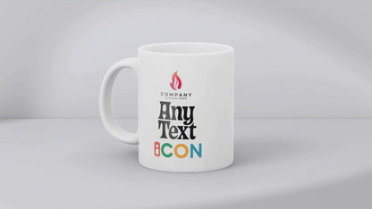 Personalised Mug or Coaster Any Text or Photo Printed Design Brand Logo