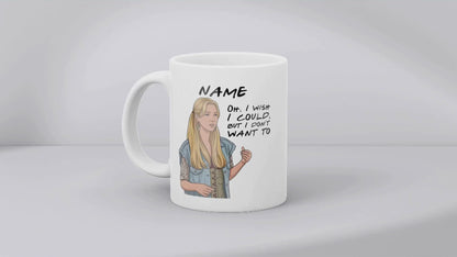 Phoebe Quote Mug - Optional Black or Purple Handle, Coaster and Card